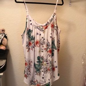Torrid floral tropical flowy tank top, size 2